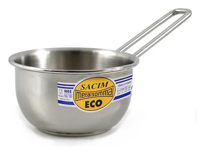 Casseruola Metalsomma 214 12 ECO conica con 1 manico Cromo spazzolato Prezzo Di Fabbrica