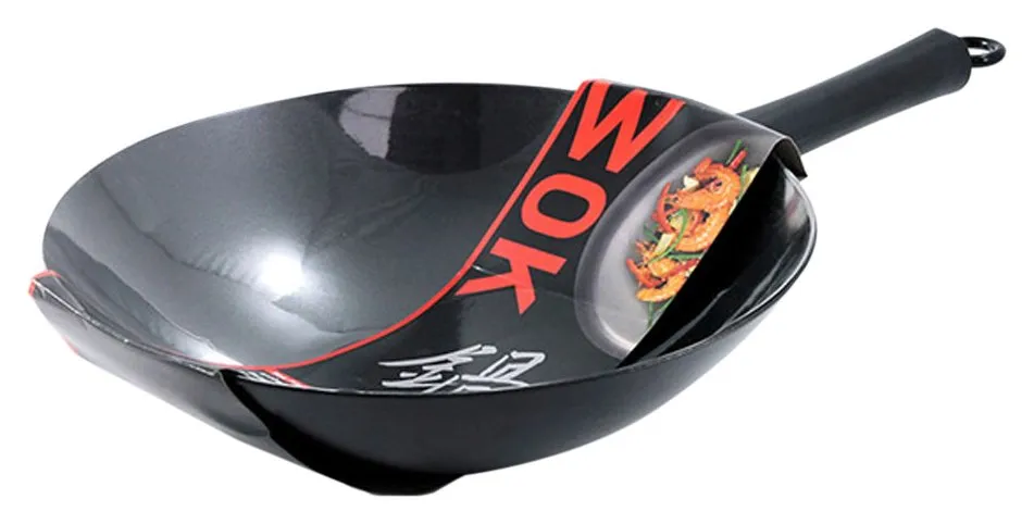 Wok Kaufgut 070291 EVA 1 manico Nero Offerta Del Giorno
