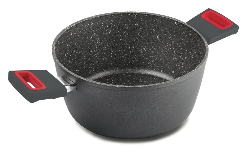 Casseruola Ghidini Cipriano 2254 VIVÀ Grigio e Rosso Esclusivo