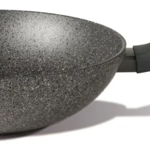 Wok Tvs BS7932829101 MINERALIA 1 manico Grigio Professionale