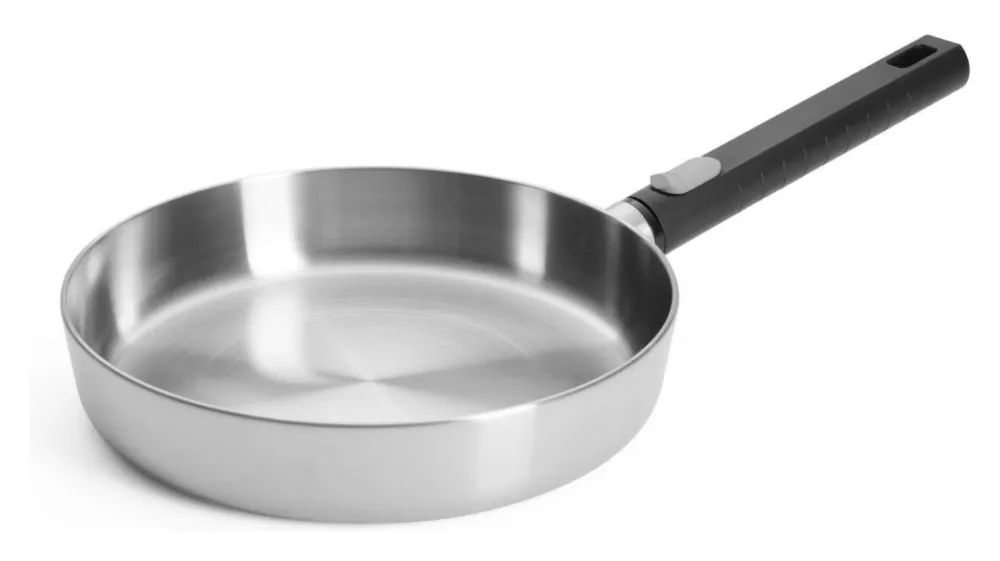 Padella Woll WLL1524LCS LOGIC STEEL con manico removibile Cromo spazzo Economico