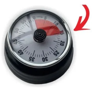 Reso Gratuito Timer cucina Lit Gas TIMERDELUXE magnetico 0-60 min Nero
