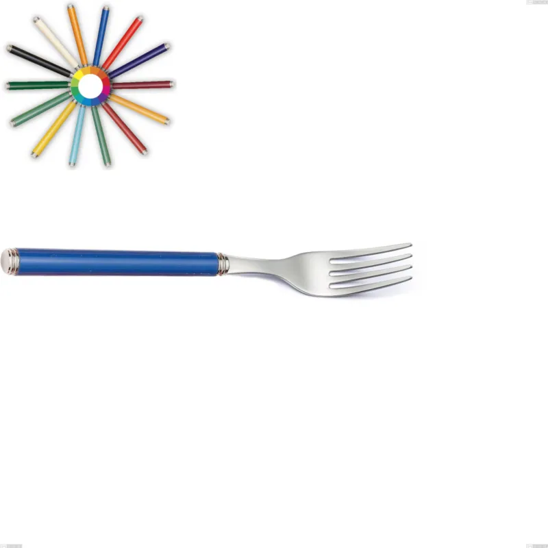 Forchetta da tavola LINEA in acciaio 18.10 Lunghezza 200 mm manico in Metacrilato lavabili in lavastoviglie Eme Posaterie nero 1 Promo Stagionale