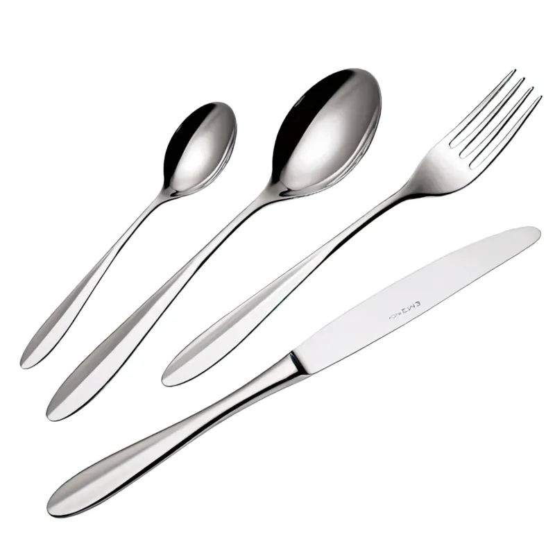 Non Perdere Servizio posate Palma inox 18/10 (AISI304) 24 PEZZI 6 posti tavola 2,5 mm Lucidato a Specchio Eme Posaterie