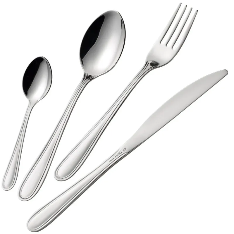 Economico Servizio Posate 24 pezzi CITY in acciaio inox 1810 lucidato a specchio spessore 1.8 mm EME Eme Posaterie