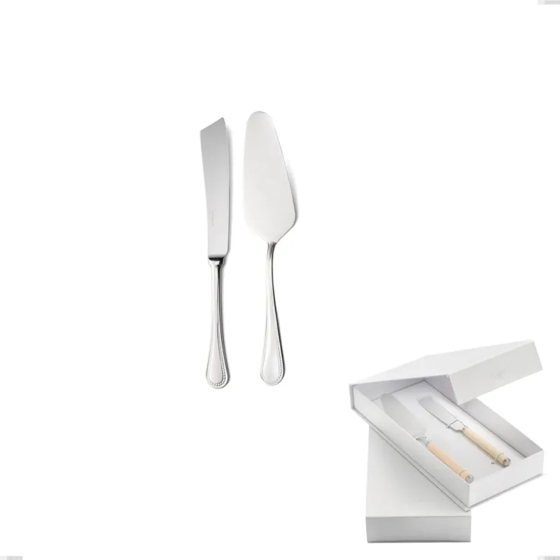 Acquista Ora Confezione a libro 2 pezzi,paletta più coltello dolce da servizio privilege, Acciaio inox Aisi 304 Posate Lucide, spessore 2.5 mm Eme Posaterie