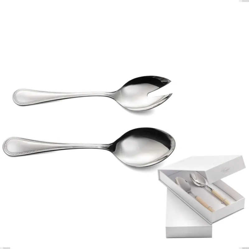 Scelto Dai Clienti Confezione a libro 2 pezzi insalata privilege, Acciaio inox Aisi 304 Posate Lucide, spessore 2.5 mm Eme Posaterie