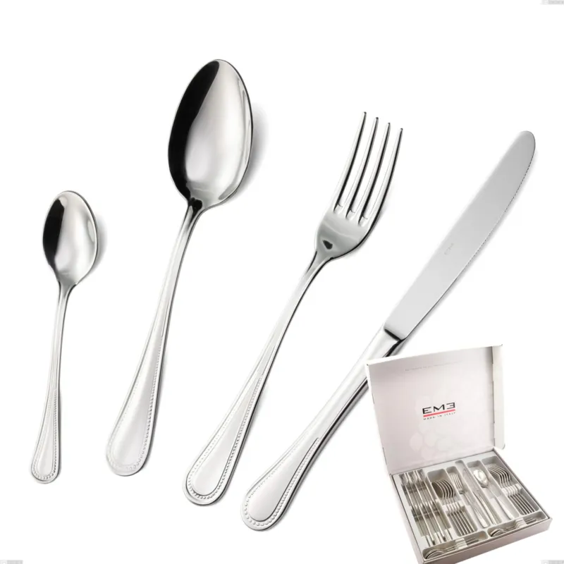 Cofanetto 24 pezzi privilege, Acciaio inox Aisi 304 Posate Lucide, spessore 2.5 mm Eme Posaterie Vendita Finale