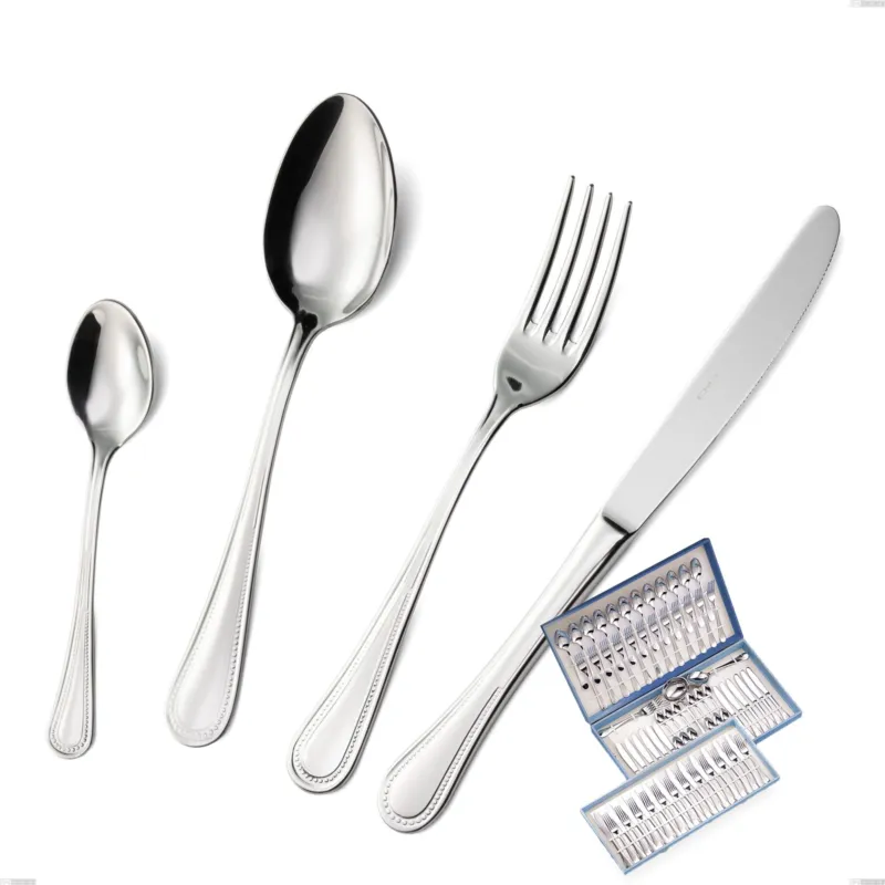 Spedito Oggi Astuccio 75 pezzi privilege, Acciaio inox Aisi 304 Posate Lucide, spessore 2.5 mm Eme Posaterie