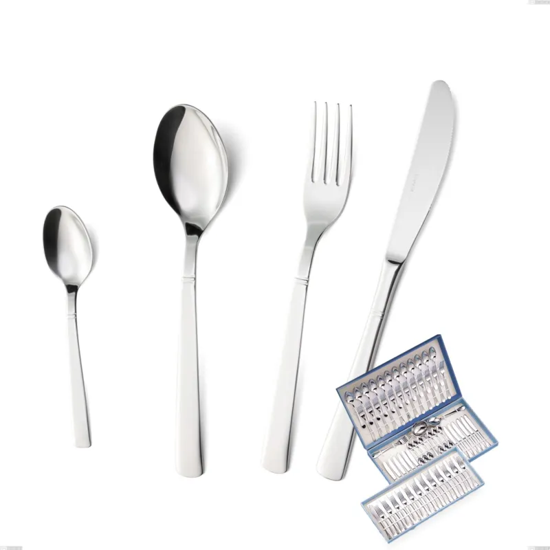 Prezzo Ridotto Astuccio 75 pezzi lux, Acciaio inox Aisi 304 Posate Lucide, spessore 2.5 mm Eme Posaterie