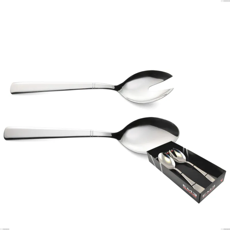 Confezione vetrina 2 pezzi insalata lux, Acciaio inox Aisi 304 Posate Lucide, spessore 2.5 mm Eme Posaterie Bestseller