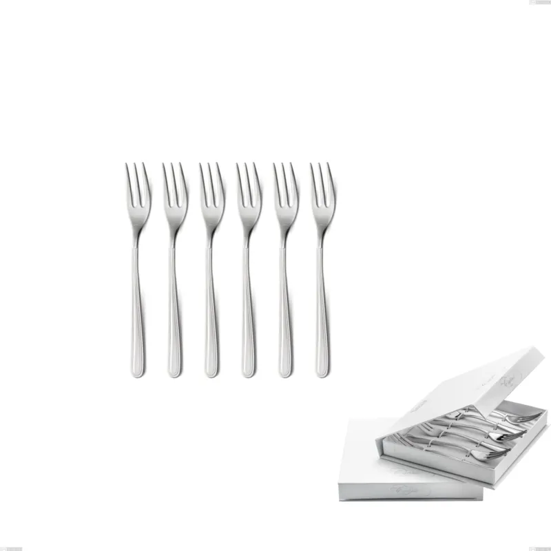 Compra Oggi Stesso Confezione a libro 6 pezzi forchette dolce medea, Acciaio inox Aisi 304 lucido, spessore 3 mm Eme Posaterie