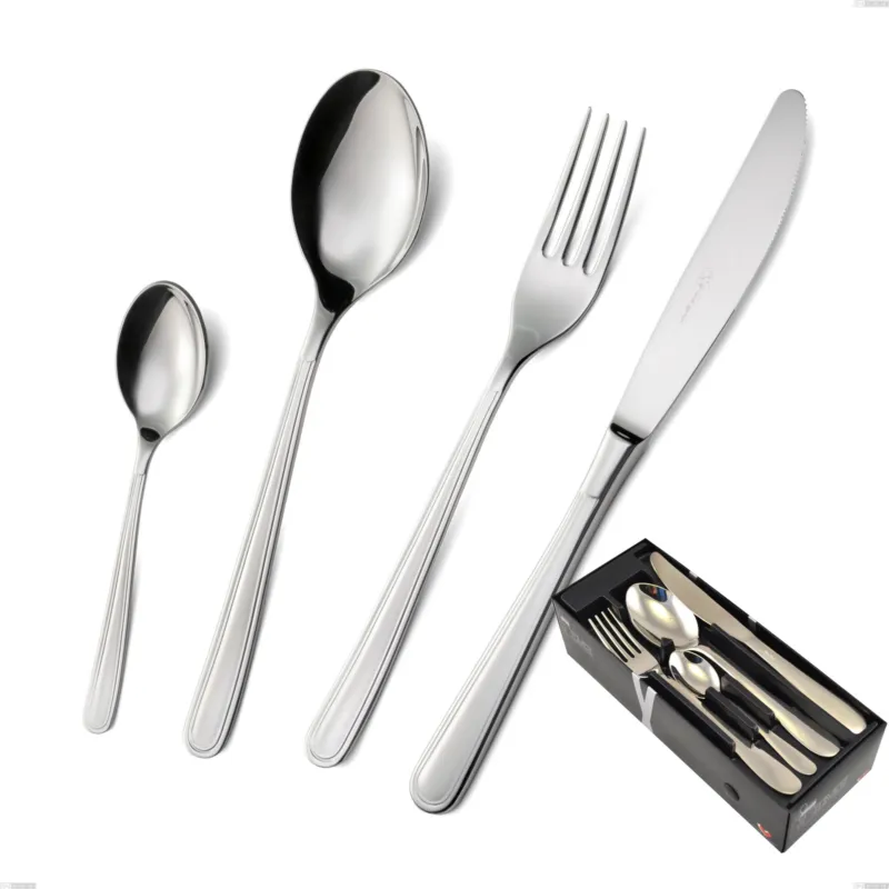Confezione salvaspazio 24 pezzi medea, Acciaio inox Aisi 304 lucido, spessore 3 mm Eme Posaterie Compra Adesso