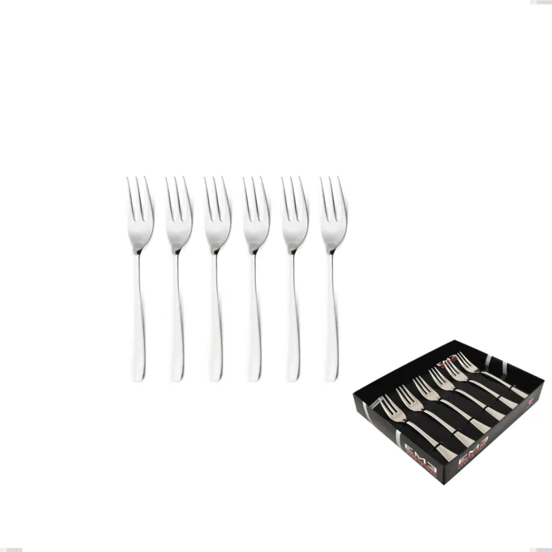 Confezione vetrina 6 pezzi forchettine dolce katya, Acciaio inox Aisi 304 Posate Lucide, spessore 2 mm Eme Posaterie Prezzo Basso