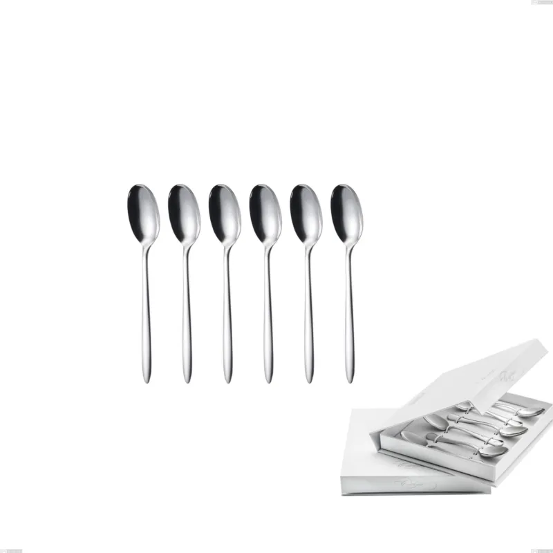 Esclusivo Confezione a libro 6 pezzi cucchiaino moka live, Acciaio inox (Aisi 304) lucido Eme Posaterie