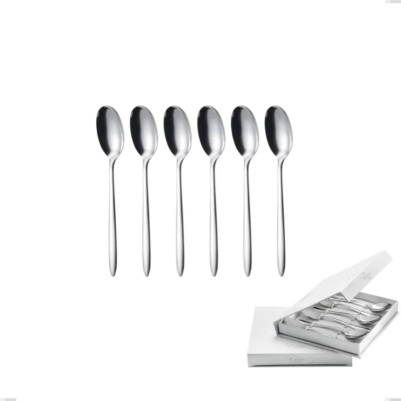 Ultima Occasione Confezione a libro 6 pezzi cucchiaini caffè live, Acciaio inox (Aisi 304) lucido Eme Posaterie