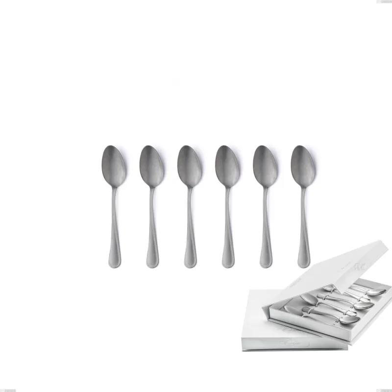 Affare Confezione a libro 6 pezzi cucchiaino moka Impero Retro, Acciaio inox (Aisi 304) vintage Eme Posaterie