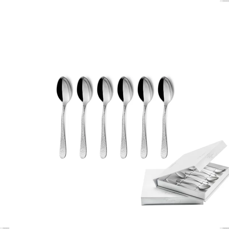 Quantità Limitata Confezione a libro 6 pezzi cucchiaino moka Portofino, Acciaio inox (Aisi 304) inox lucido Eme Posaterie