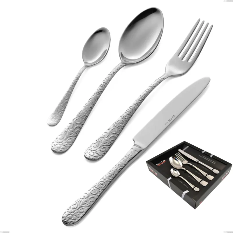 Confezione vetrina 24 pezzi Portofino, Acciaio inox (Aisi 304) inox lucido Eme Posaterie Acquista Ora