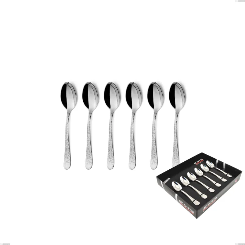 Economico Confezione vetrina 6 pezzi moka Portofino, Acciaio inox (Aisi 304) inox lucido Eme Posaterie