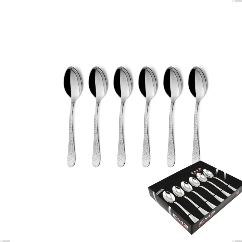 Nuova Collezione Confezione vetrina 6 pezzi caffè Portofino, Acciaio inox (Aisi 304) inox lucido Eme Posaterie