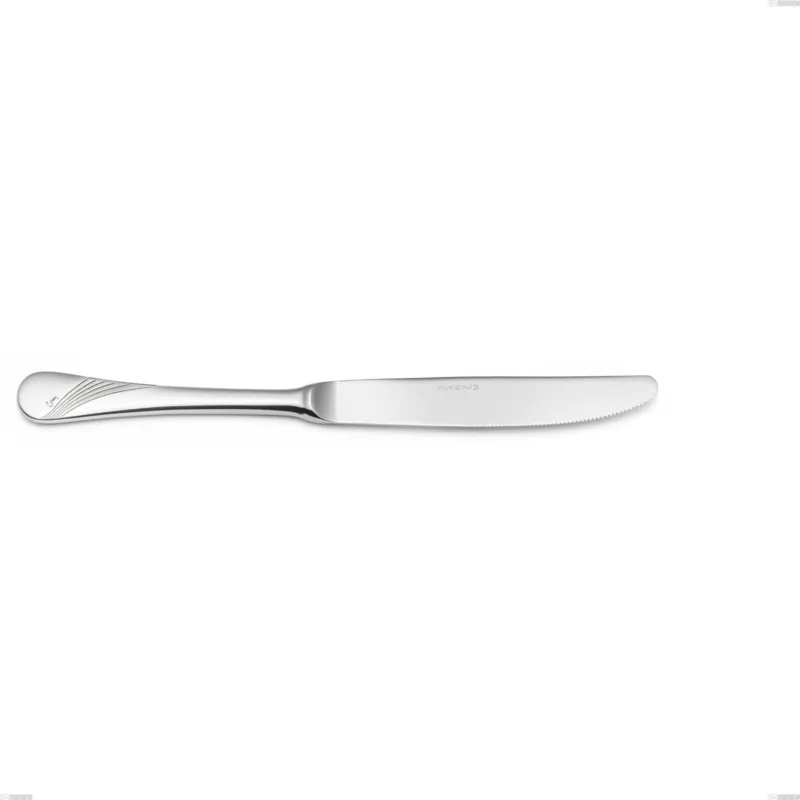 Coltello tavola Milano Inciso , 18/10 (AISI304) acciaio inox Lucido Acciaio lucido finitura a specchio , manico inciso, spessore 2,5 mm mm, lunghezza 240 mm Eme Posaterie Saldi
