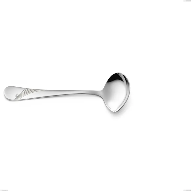 Prezzo Di Fabbrica Cucchiaio salsa Milano Inciso , 18/10 (AISI304) acciaio inox Lucido Acciaio lucido finitura a specchio , manico inciso, spessore 2,5 mm mm, lunghezza 180 mm Eme Posaterie
