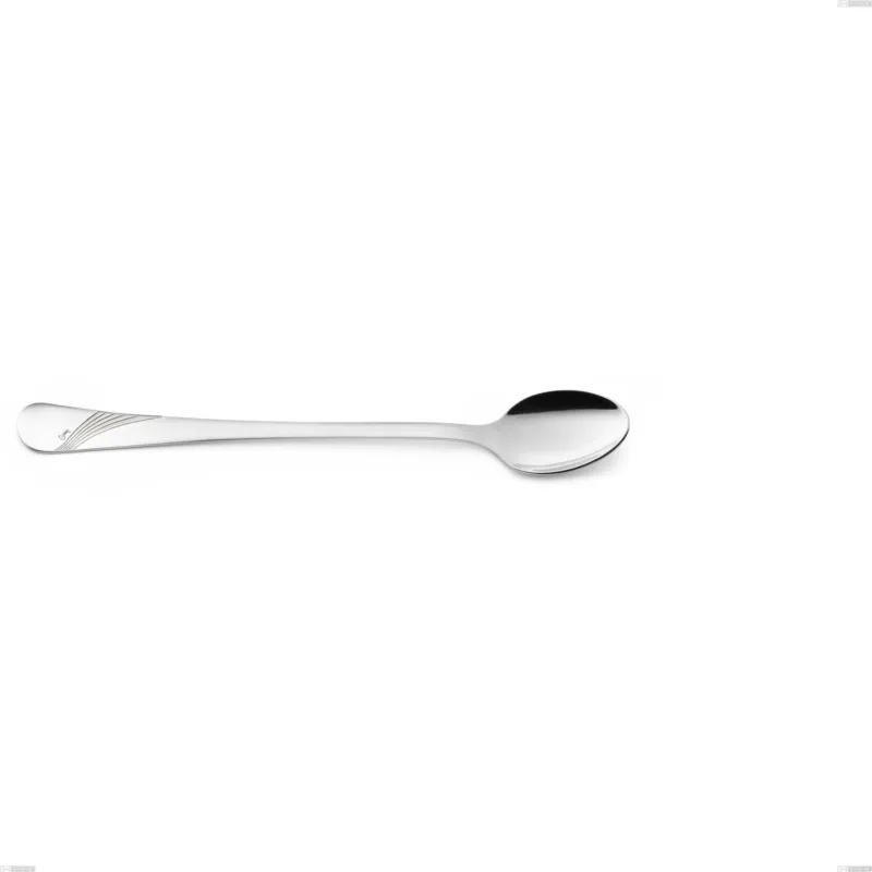Cucchiaio bibita Milano Inciso , 18/10 (AISI304) acciaio inox Lucido Acciaio lucido finitura a specchio , manico inciso, spessore 2,5 mm mm, lunghezza 195 mm Eme Posaterie Must-Have