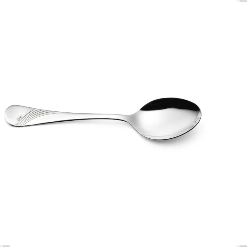 Acquista Ora Cucchiaio da servizio Milano Inciso , 18/10 (AISI304) acciaio inox Lucido Acciaio lucido finitura a specchio , manico inciso, spessore 2,5 mm mm, lunghezza 233 mm Eme Posaterie