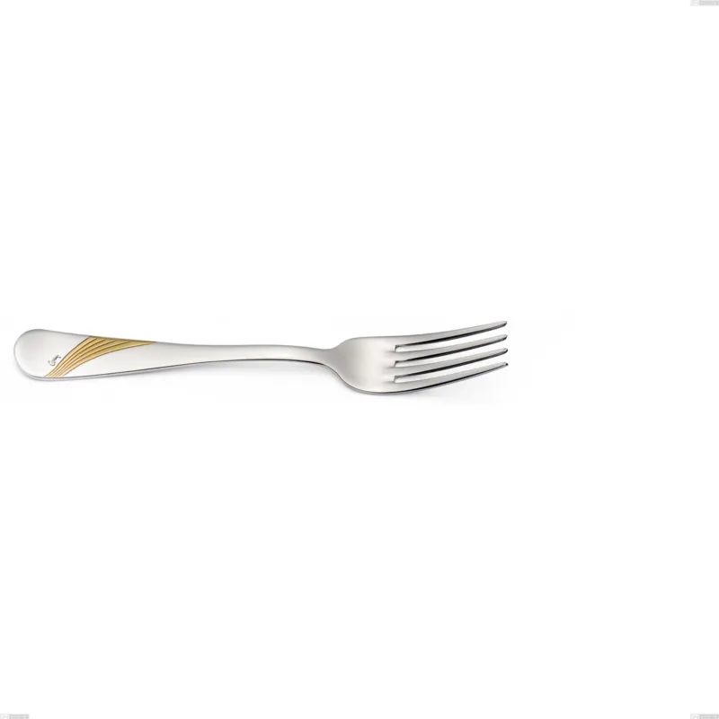 Forchetta frutta Milano Inciso Oro , 18/10 (AISI304) finitura inox lucido e oro Acciaio lucido e oro , spessore 2,5 mm mm, lunghezza 184 mm Eme Posaterie Spedito Oggi