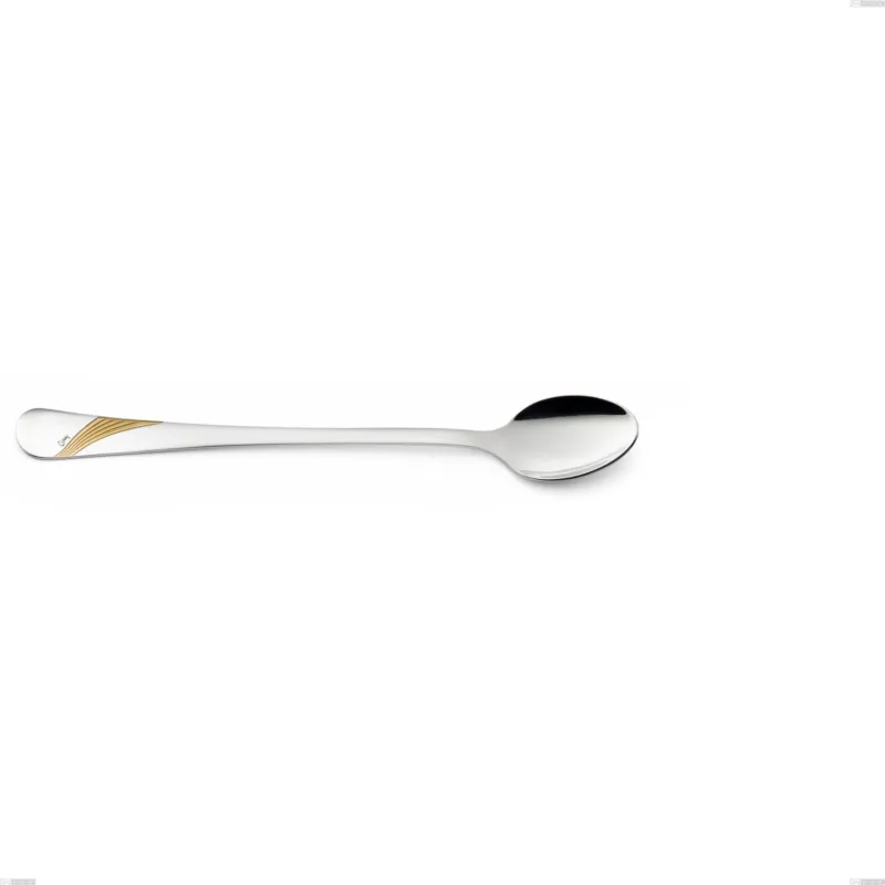 Sconto Cucchiaio bibita Milano Inciso Oro , 18/10 (AISI304) finitura inox lucido e oro Acciaio lucido e oro , spessore 2,5 mm mm, lunghezza 195 mm Eme Posaterie