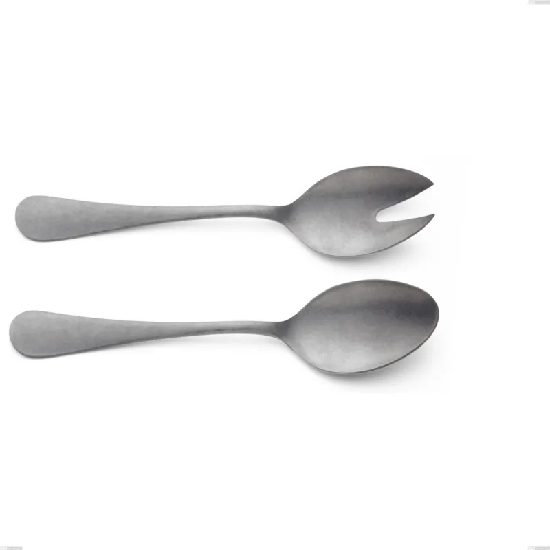 A Buon Prezzo Coppia insalata milano retro, Acciaio inox (Aisi 304) vintage, lunghezza 233 mm Eme Posaterie