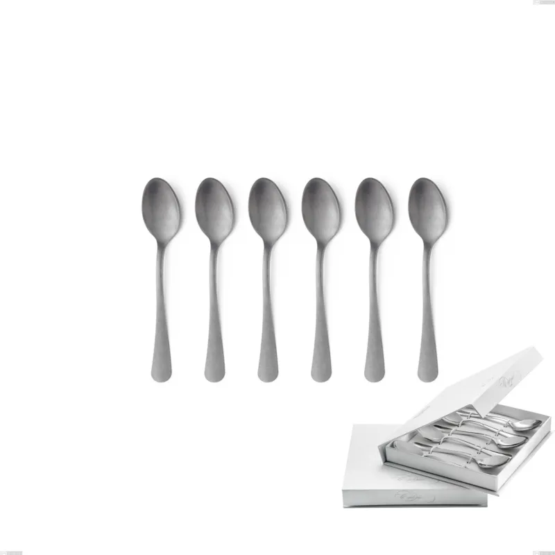 Sconto Confezione a libro 6 pezzi cucchiaini caffè milano retro, Acciaio inox (Aisi 304) vintage Eme Posaterie