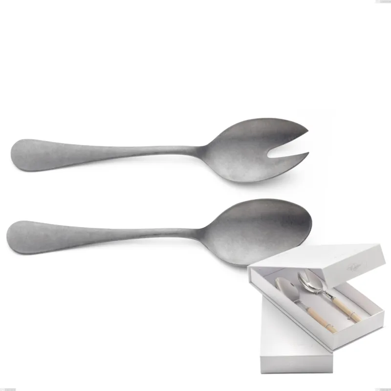 Acquista Ora Confezione a libro 2 pezzi insalata milano retro, Acciaio inox (Aisi 304) vintage Eme Posaterie