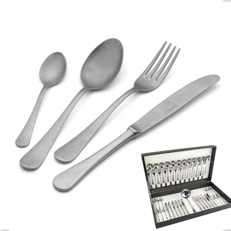Astuccio 49 pezzi milano retro, Acciaio inox (Aisi 304) vintage Eme Posaterie Prezzo Scontato