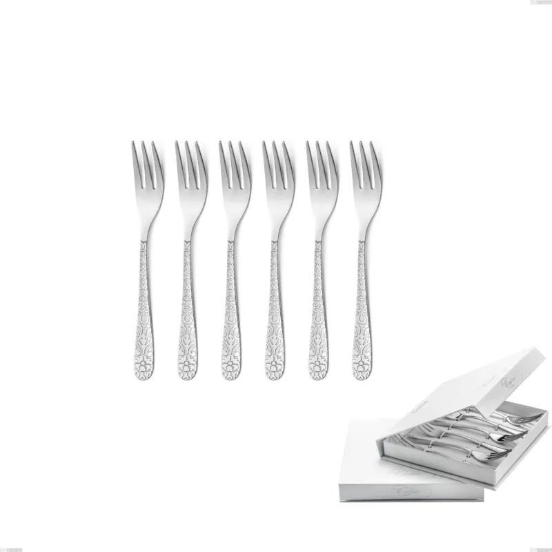 Compra Adesso Confezione a libro 6 pezzi forchette dolce Portofino, Acciaio inox (Aisi 304) inox lucido Eme Posaterie