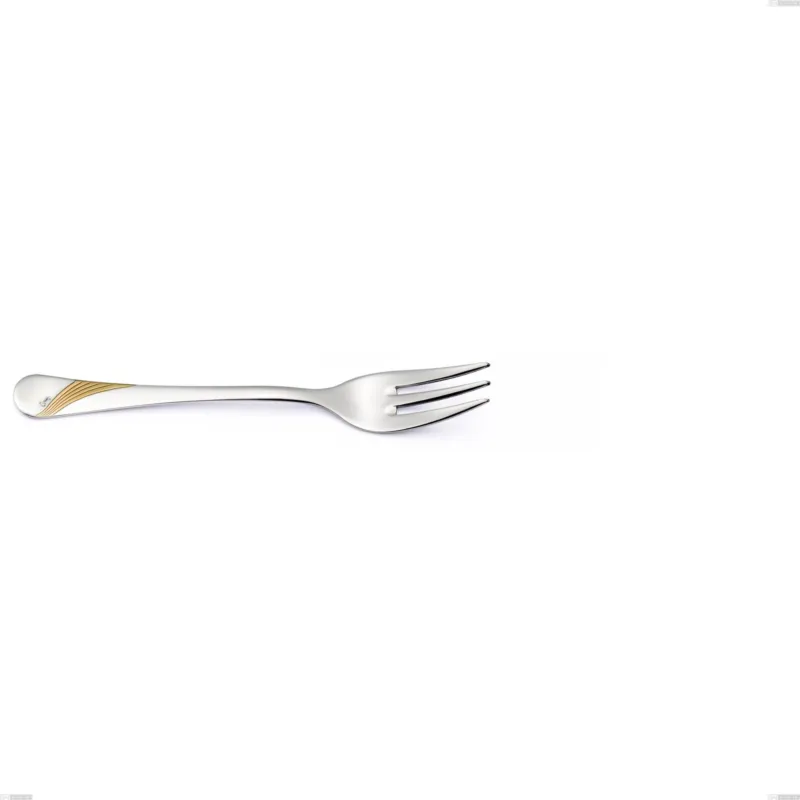 Promozione Esclusiva Forchetta dolce Milano Inciso Oro , 18/10 (AISI304) finitura inox lucido e oro Acciaio lucido e oro , spessore 2,5 mm mm, lunghezza 152 mm Eme Posaterie