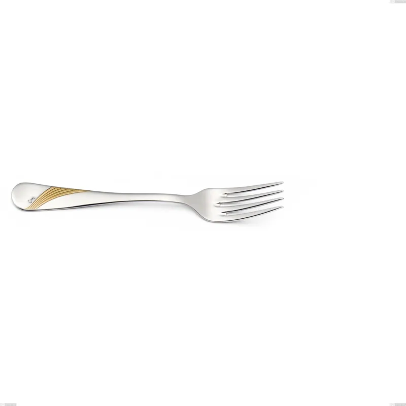 Spedizione Espresso Forchetta pesce Milano Inciso Oro , 18/10 (AISI304) finitura inox lucido e oro Acciaio lucido e oro , spessore 2,5 mm mm, lunghezza 184 mm Eme Posaterie