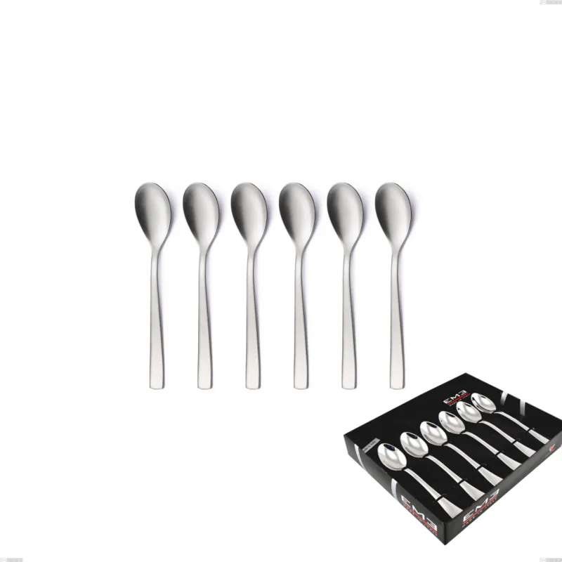 Soddisfatti O Rimborsati Confezione vetrina 6 pezzi caffè etoile sabbiato, Acciaio inox 18/10 18/10 (AISI304) sabbiato Eme Posaterie