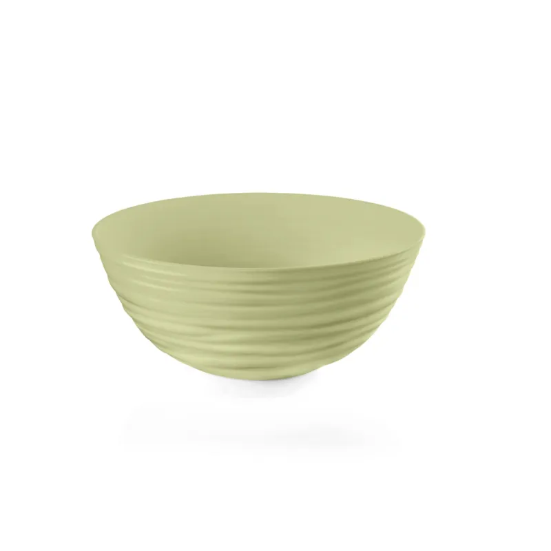 Promo Stagionale Contenitore insalatiera Tierra L realizzato con plastica riciclata di 13,8 bottiglie Ø25xh10,8 cm -3100 cc colore Verde Alga Guzzini