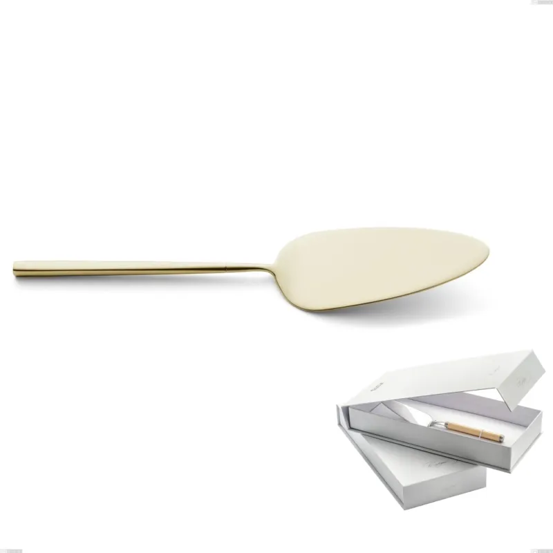 Confezione a libro 1 pezzo pala torta Kyoto Sabbiato Champagne, Acciaio inox (Aisi 304) inox sabbiato Eme Posaterie Occasione Imperdibile
