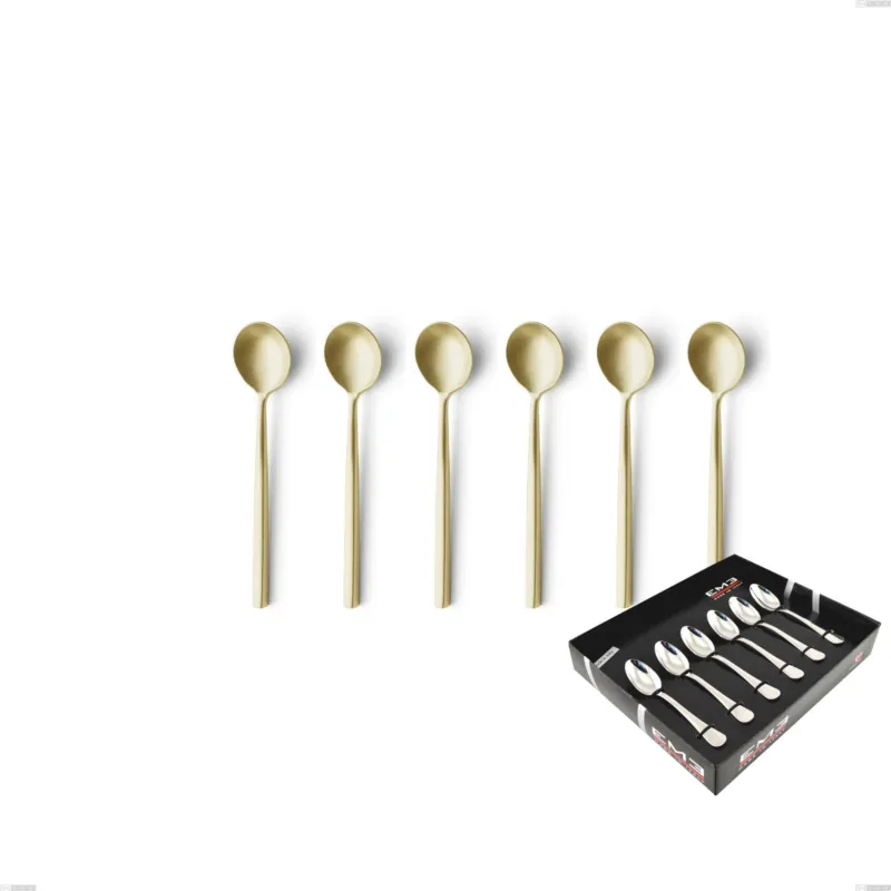 Super Prezzo Confezione vetrina 6 pezzi moka Kyoto Sabbiato Champagne, Acciaio inox (Aisi 304) inox sabbiato Eme Posaterie