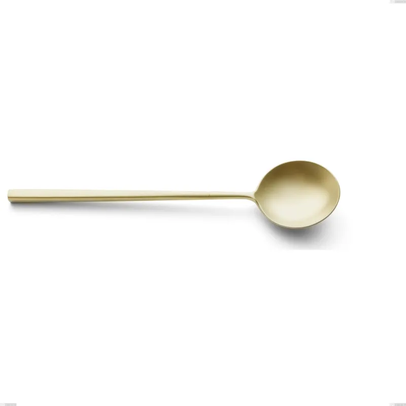 Cucchiaio da servizio Kyoto Sabbiato Champagne, Acciaio inox (Aisi 304) inox sabbiato, lunghezza 238 mm Eme Posaterie Spedizione Espresso