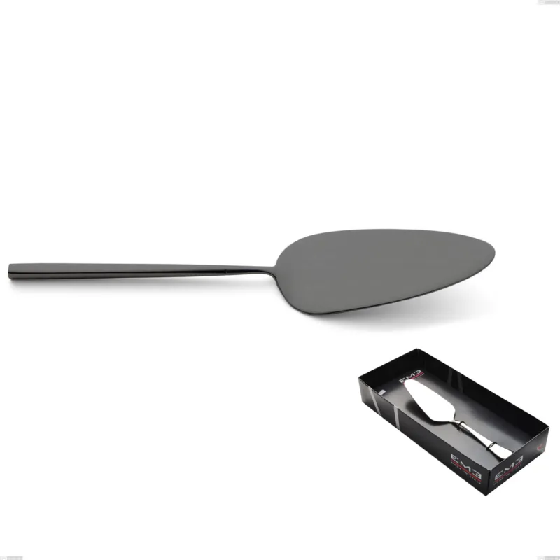 Esclusivo Confezione vetrina 1 pezzo pala torta Kyoto Sabbiato Black, Acciaio inox (Aisi 304) inox sabbiato Eme Posaterie