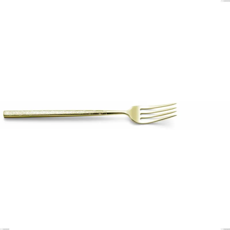 Non Perdere Forchetta frutta Kyoto Origami Tin Gold, Acciaio inox (Aisi 304) trattamento pvd acciaio lucido, lunghezza 190 mm Eme Posaterie