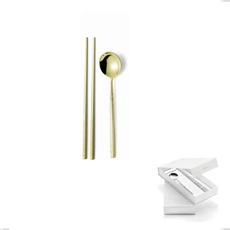 Set Sushi per 1 persona in confezione a libro Kyoto Origami Tin Gold, Acciaio inox (Aisi 304) trattamento pvd acciaio lucido Eme Posaterie Offerta