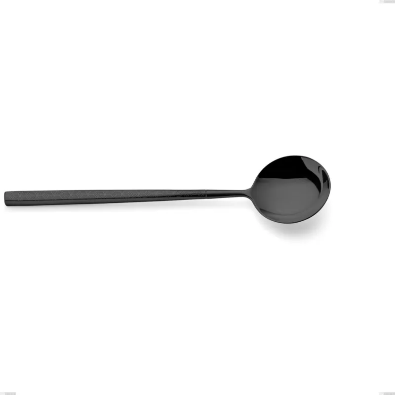 Spedizione Espresso Cucchiaio da tavola, minestra Kyoto Origami Black, Acciaio inox (Aisi 304) trattamento pvd acciaio lucido, lunghezza 210 mm Eme Posaterie