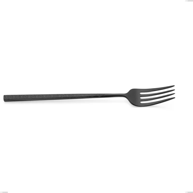 Ultimissimo Modello Forchetta da servizio Kyoto Origami Black, Acciaio inox (Aisi 304) trattamento pvd acciaio lucido, lunghezza 247 mm Eme Posaterie