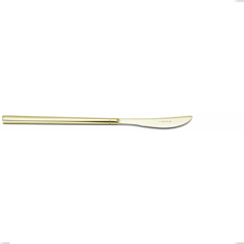 Coltello tavola Kyoto Tin Gold, Acciaio inox (Aisi 304) trattamento pvd acciaio lucido, lunghezza 229 mm Eme Posaterie Scelto Dai Clienti
