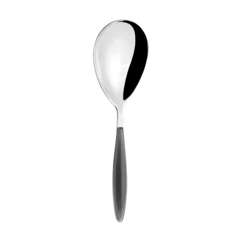 Offerta Speciale Cucchiaio Pala Risotto Feeling Guzzini 210 mm in acciaio 18/10 manico in ABS composizione in scatola regalo grigio Guzzini